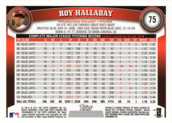 2011 Topps Chrome - Refractors #75 Roy Halladay Back
