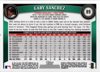 2011 Topps Chrome - Refractors #89 Gaby Sanchez Back
