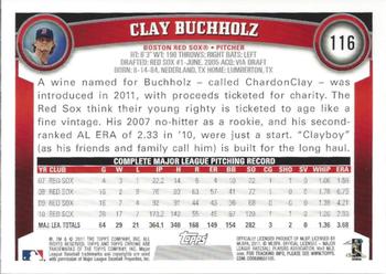 2011 Topps Chrome - Refractors #116 Clay Buchholz Back