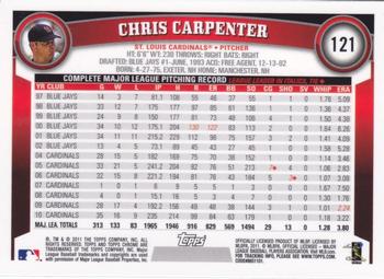 2011 Topps Chrome - Refractors #121 Chris Carpenter Back