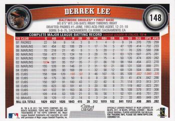 2011 Topps Chrome - Refractors #148 Derrek Lee Back