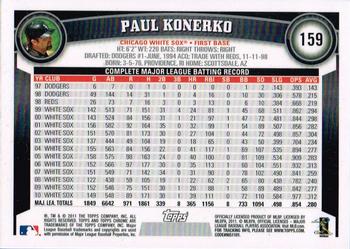 2011 Topps Chrome - Refractors #159 Paul Konerko Back