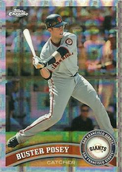 2011 Topps Chrome - X-Fractors #1 Buster Posey Front