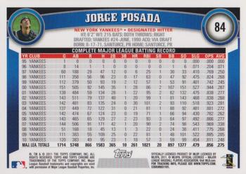 2011 Topps Chrome - X-Fractors #84 Jorge Posada Back