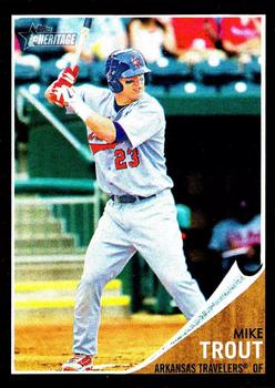 2011 Topps Heritage Minor League - Black Border #44 Mike Trout Front