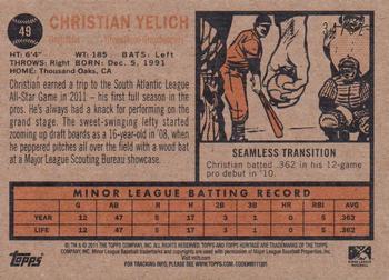 2011 Topps Heritage Minor League - Black Border #49 Christian Yelich Back