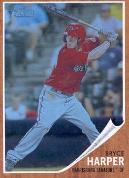 2011 Topps Heritage Minor League - Blue Tint #16 Bryce Harper Front