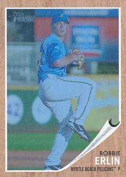 2011 Topps Heritage Minor League - Blue Tint #108 Robbie Erlin Front