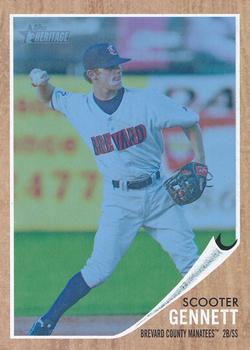 2011 Topps Heritage Minor League - Blue Tint #118 Scooter Gennett Front
