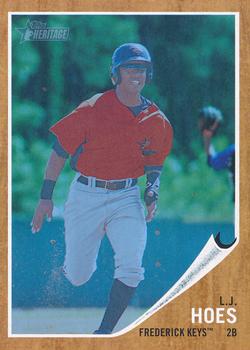 2011 Topps Heritage Minor League - Blue Tint #134 L.J. Hoes Front