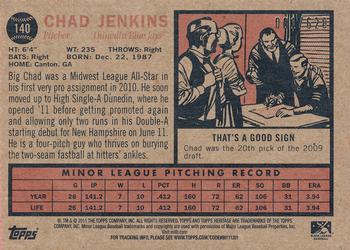 2011 Topps Heritage Minor League - Blue Tint #140 Chad Jenkins Back