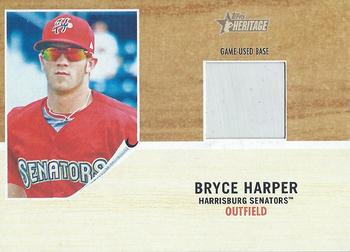 2011 Topps Heritage Minor League - Bryce Harper Game Used Base #GUB-BH Bryce Harper Front