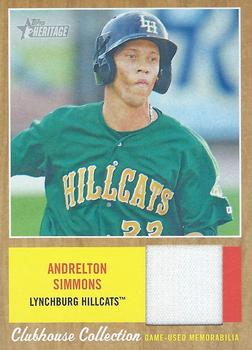 2011 Topps Heritage Minor League - Clubhouse Collection Relics #CCR-AS Andrelton Simmons Front
