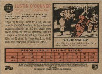 2011 Topps Heritage Minor League - Green Tint #24 Justin O'Conner Back