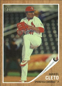 2011 Topps Heritage Minor League - Green Tint #83 Maikel Cleto Front