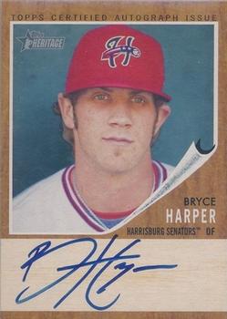 2011 Topps Heritage Minor League - Real One Autographs #RA-BH Bryce Harper Front