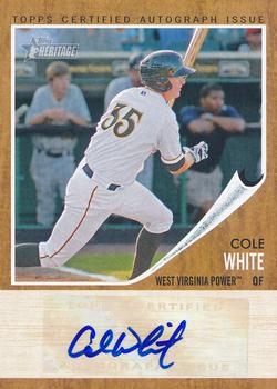 2011 Topps Heritage Minor League - Real One Autographs #RA-CW Cole White Front