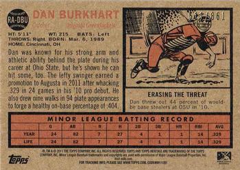 2011 Topps Heritage Minor League - Real One Autographs #RA-DBU Dan Burkhart Back