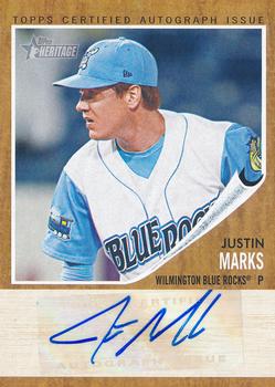 2011 Topps Heritage Minor League - Real One Autographs #RA-JMA Justin Marks Front