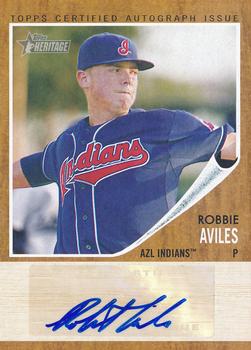 2011 Topps Heritage Minor League - Real One Autographs #RA-RA Robbie Aviles Front