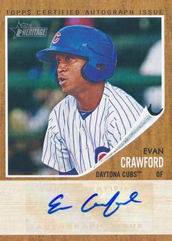 2011 Topps Heritage Minor League - Real One Autographs #RA-EC2 Evan Crawford Front
