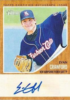 2011 Topps Heritage Minor League - Real One Autographs #RA-EC1 Evan Crawford Front