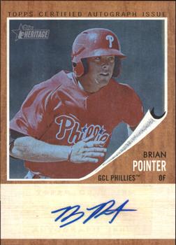 2011 Topps Heritage Minor League - Real One Autographs Blue Tint #RA-BP2 Brian Pointer Front