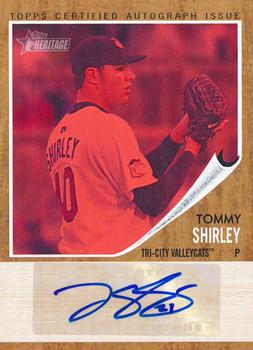 2011 Topps Heritage Minor League - Real One Autographs Red Tint #RA-TS Tommy Shirley Front