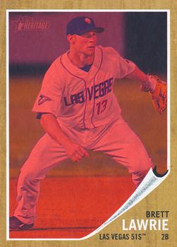 2011 Topps Heritage Minor League - Red Tint #23 Brett Lawrie Front