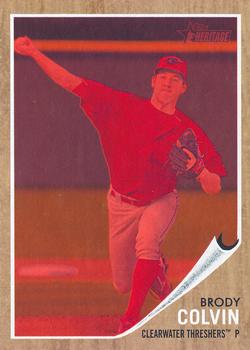 2011 Topps Heritage Minor League - Red Tint #128 Brody Colvin Front