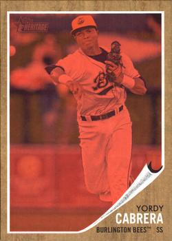2011 Topps Heritage Minor League - Red Tint #162 Yordy Cabrera Front