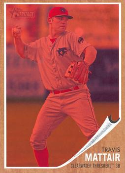 2011 Topps Heritage Minor League - Red Tint #166 Travis Mattair Front