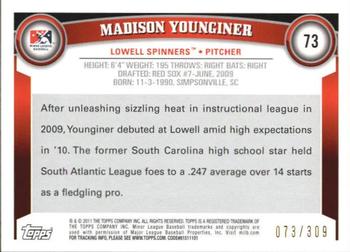 2011 Topps Pro Debut - Blue #73 Madison Younginer Back