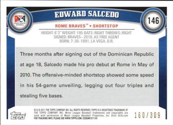 2011 Topps Pro Debut - Blue #146 Edward Salcedo Back
