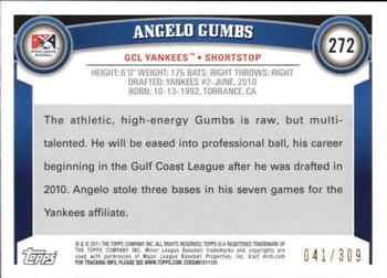 2011 Topps Pro Debut - Blue #272 Angelo Gumbs Back