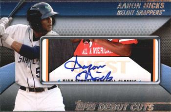 2011 Topps Pro Debut - Debut Cuts #DC-AH Aaron Hicks Front