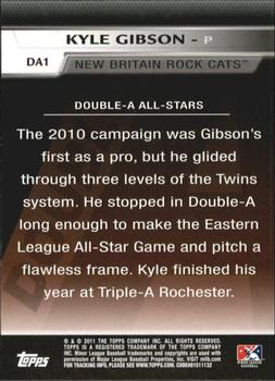 2011 Topps Pro Debut - Double-A All Stars #DA1 Kyle Gibson Back