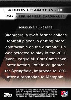 2011 Topps Pro Debut - Double-A All Stars #DA15 Adron Chambers Back
