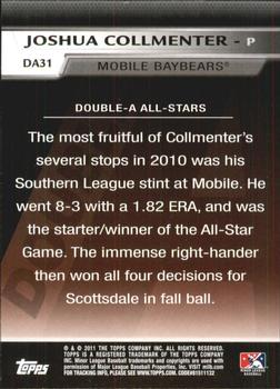 2011 Topps Pro Debut - Double-A All Stars #DA31 Josh Collmenter Back