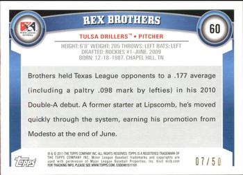 2011 Topps Pro Debut - Gold #60 Rex Brothers Back