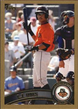 2011 Topps Pro Debut - Gold #239 L.J. Hoes Front