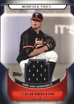 2011 Topps Pro Debut - Materials #MM-ZB Zach Britton Front
