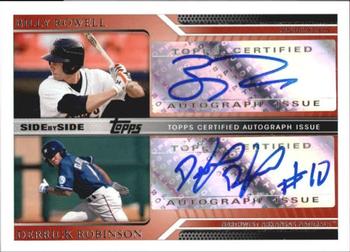 2011 Topps Pro Debut - Side By Side Autographs #DA-RR Billy Rowell / Derrick Robinson Front