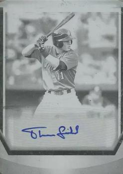 2011 Topps Pro Debut - Solo Signatures Printing Plates Black #SSA-TF Thomas Field Front