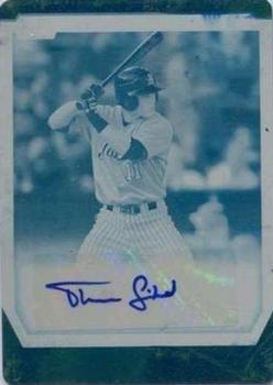 2011 Topps Pro Debut - Solo Signatures Printing Plates Cyan #SSA-TF Thomas Field Front