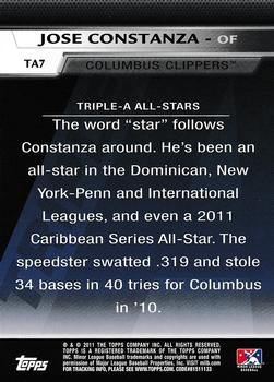 2011 Topps Pro Debut - Triple-A All Stars #TA7 Jose Constanza Back