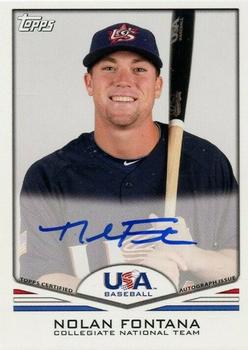 2011 Topps USA Baseball - Autographs #USA-A6 Nolan Fontana Front