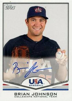 2011 Topps USA Baseball - Autographs #USA-A8 Brian Johnson Front