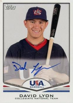 2011 Topps USA Baseball - Autographs #USA-A12 David Lyon Front