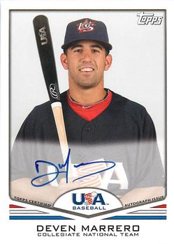 2011 Topps USA Baseball - Autographs #USA-A13 Deven Marrero Front
